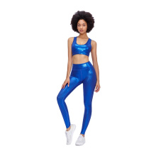 2021 Wholesale Fitness Yoga Wear Two Piece Set Women Clothing Shinning Set Breathable Sport Bra&Leggings High Impact